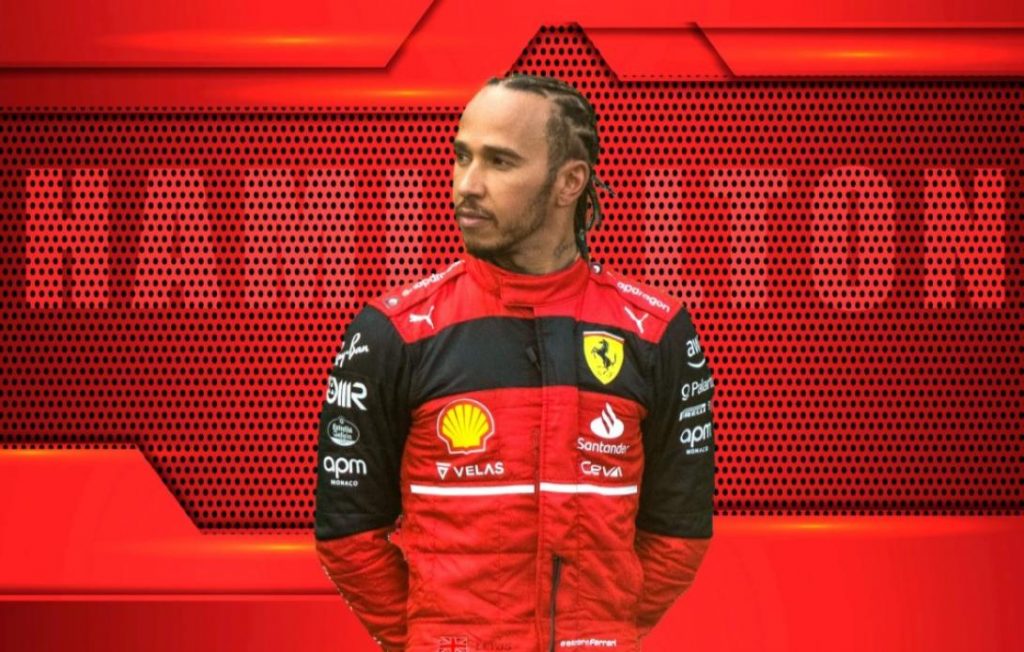 Hamilton cumple su «sueño de correr de rojo» en su primer día en Ferrari